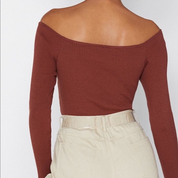 Nasty gal wrap knitted crop jumper - Picture 3 of 6